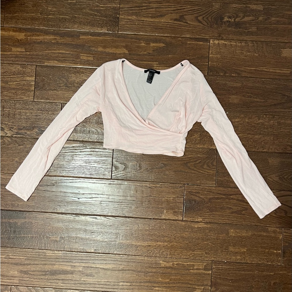 Ballet Style Baby Pink Crop Top